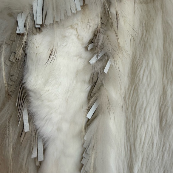 Cache Cream Rabbit and Raccoon Fur Teddy Jacket - Picture 3 of 8